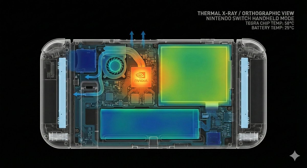 Thermal X-Ray Style Infographic Prompt (Nintendo Switch Example) AI image template preview