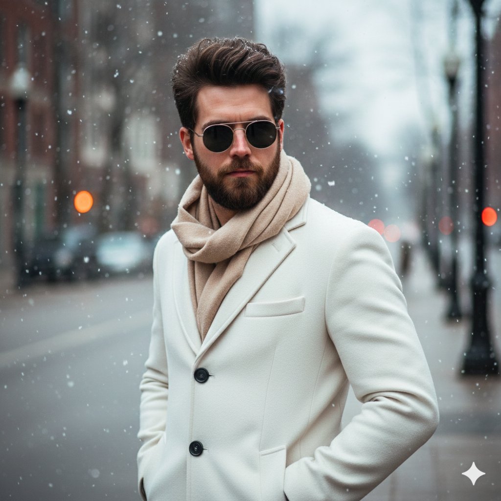 Winter Fashion Portrait with Face Consistency AI image template preview