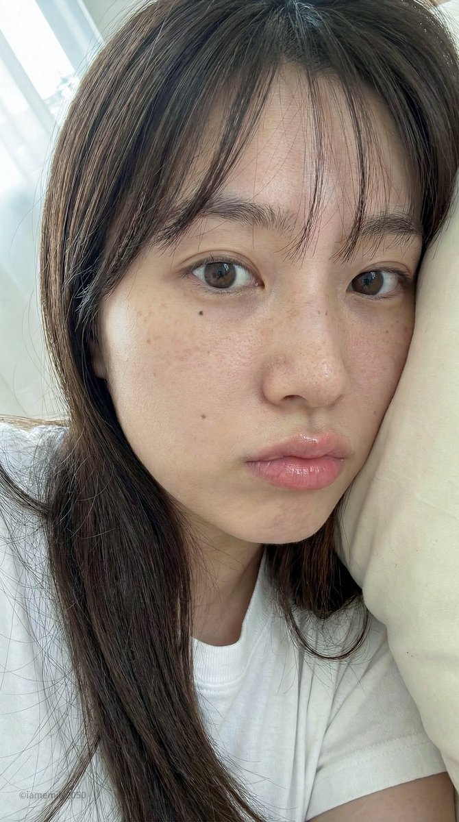 Extreme Close-Up Portrait of a Woman Sleeping on a Pillow AI image template preview