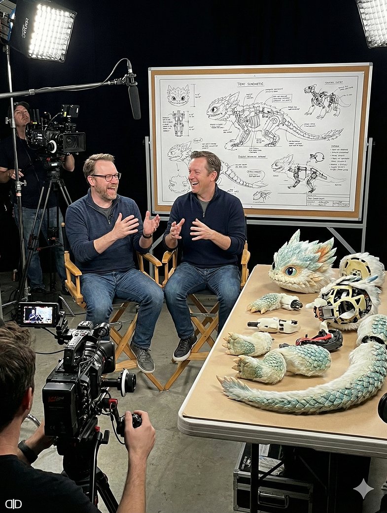 Cinematic Behind-the-Scenes VFX Artists Prompt example 2
