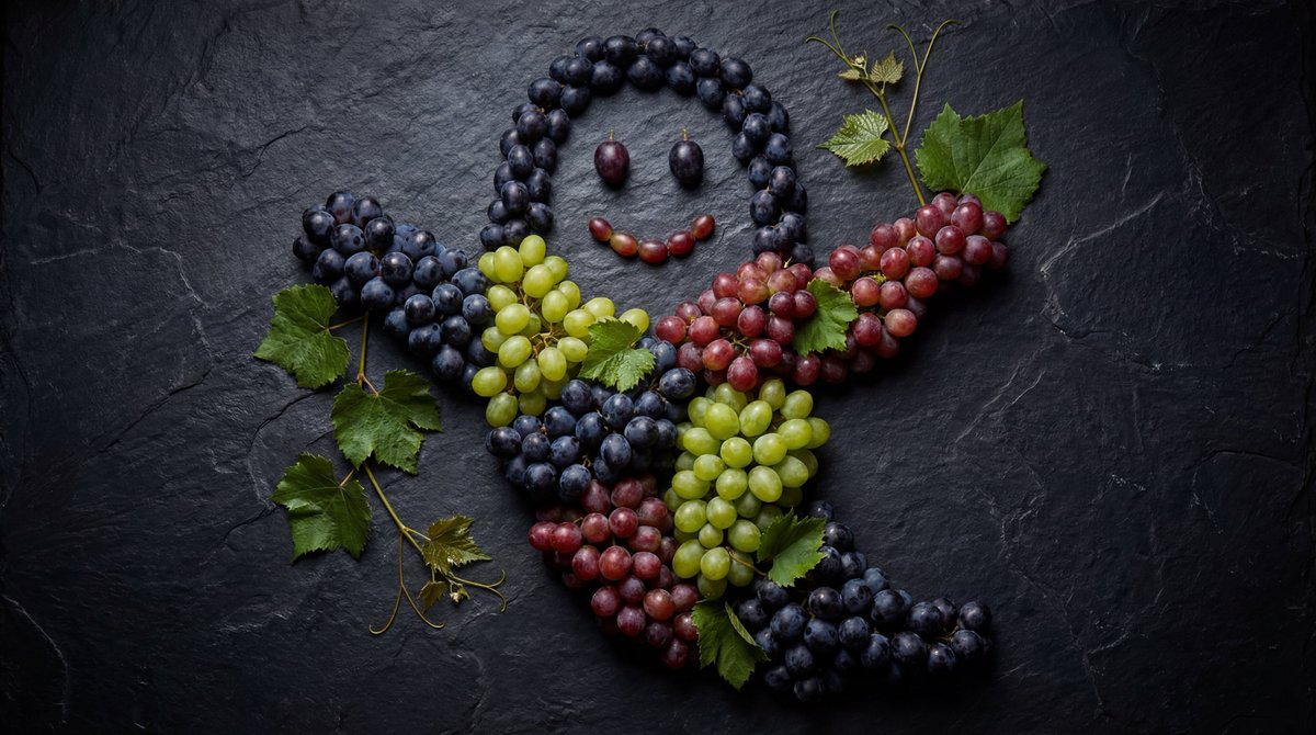 Grapes Arranged as a Ghost AI image template preview