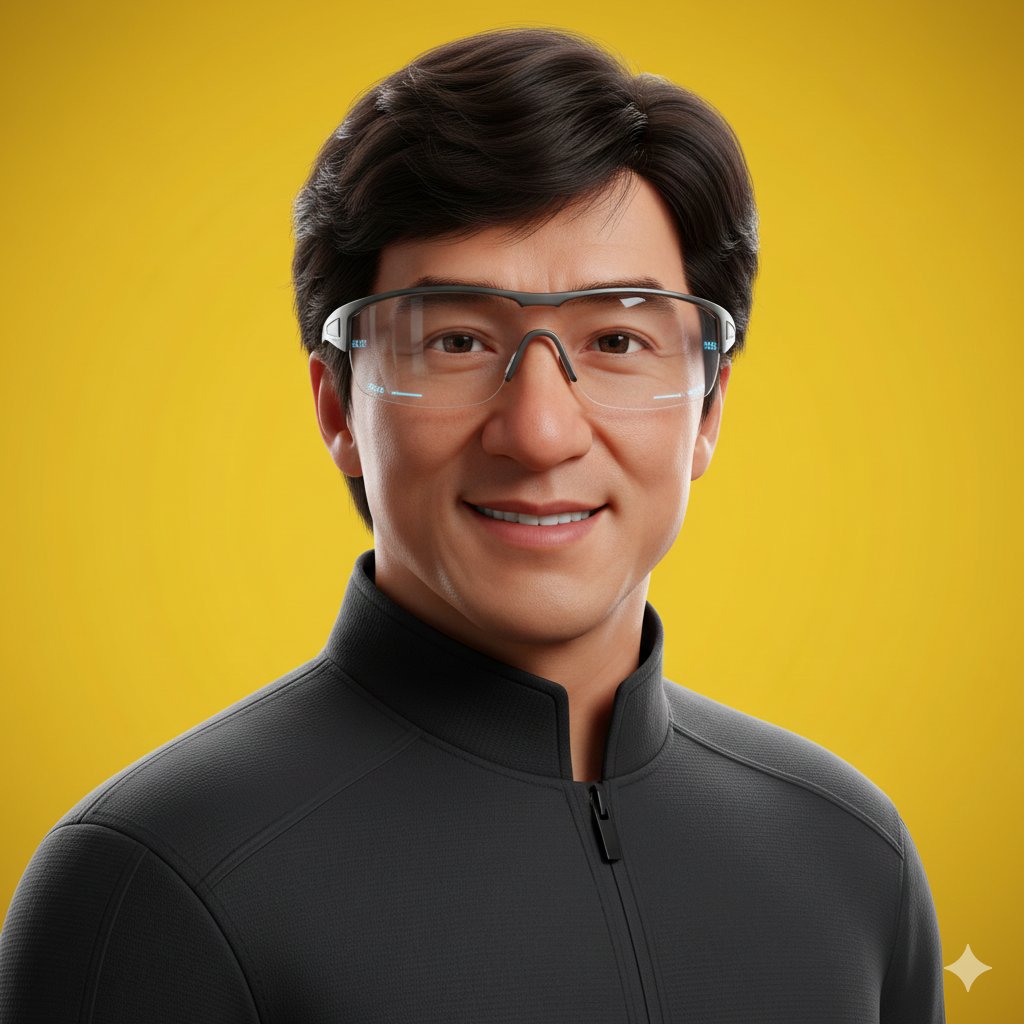 Pixar Style Headshot Prompt (Fixing Glasses Glare) AI image template preview
