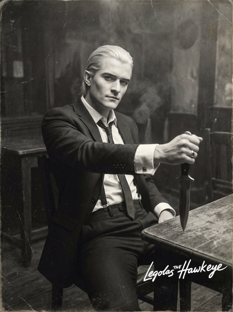 Lord of the Rings Characters as 1930s Mobsters AI image template preview