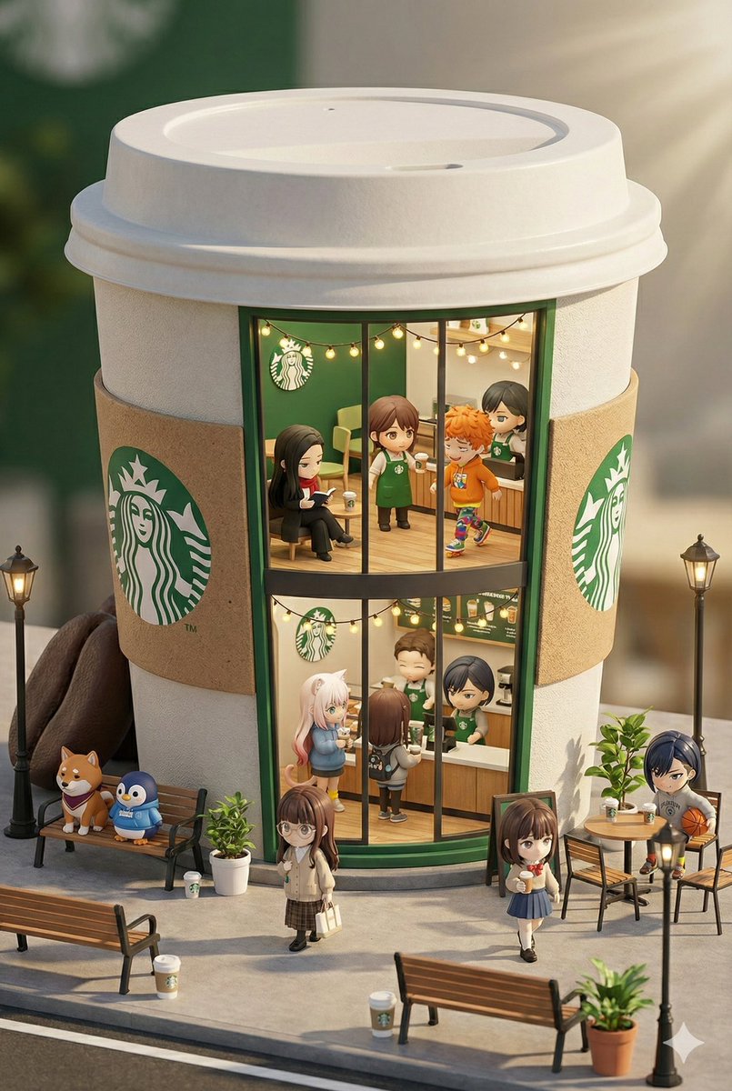3D chibi miniature brand concept store prompt AI image template preview