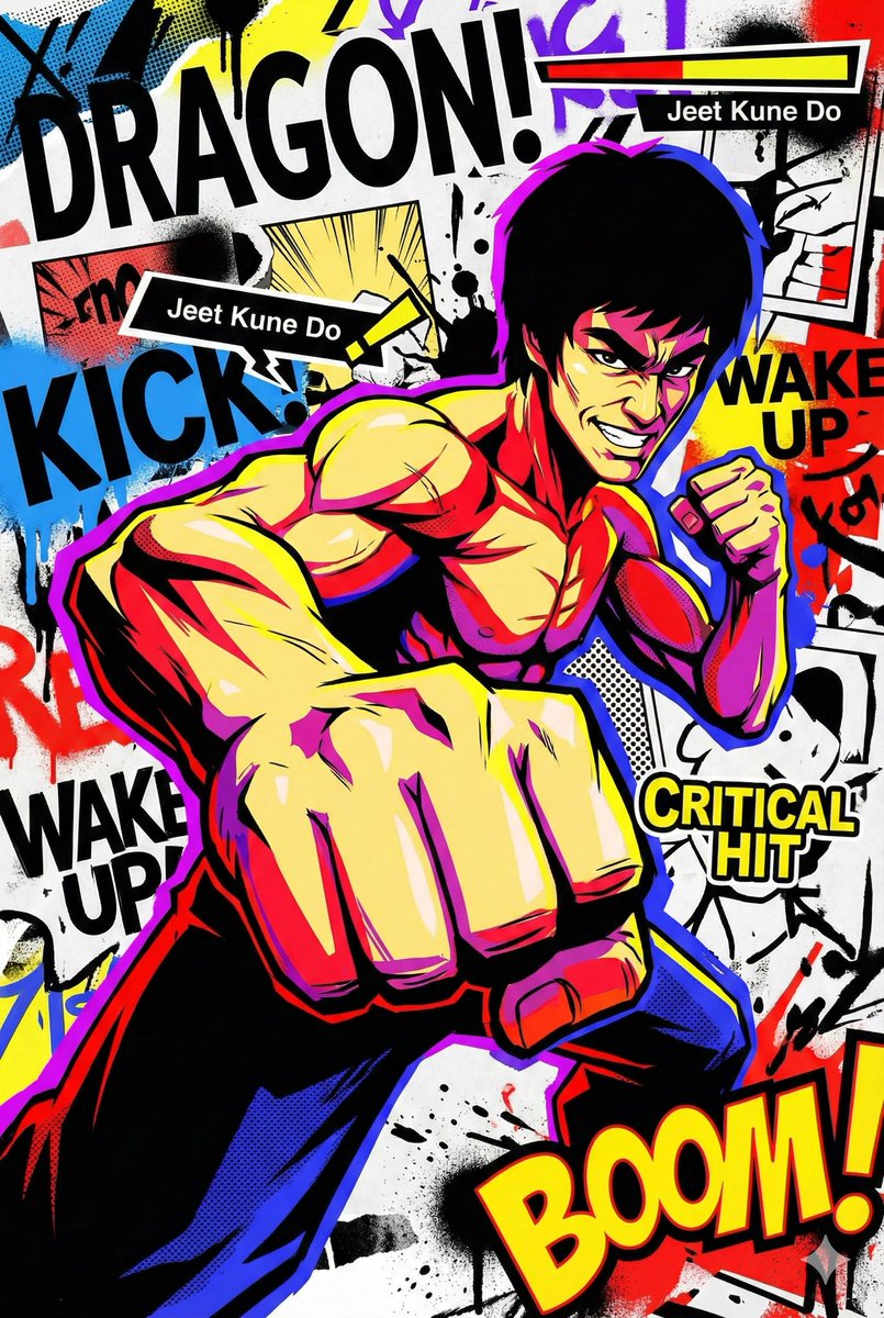 Persona 5-inspired pop-art anime poster for a custom chuunibyou character AI image template preview