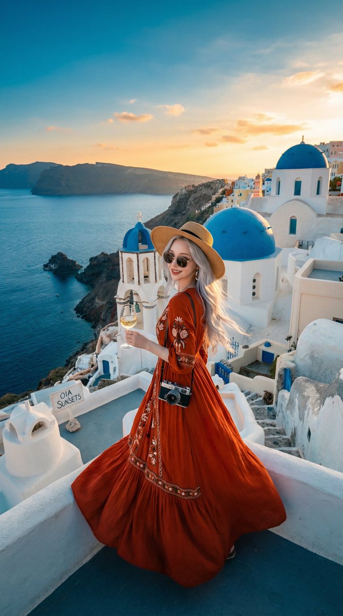 Travel Influencer Photo Prompt for Nano Banana Pro AI image template preview
