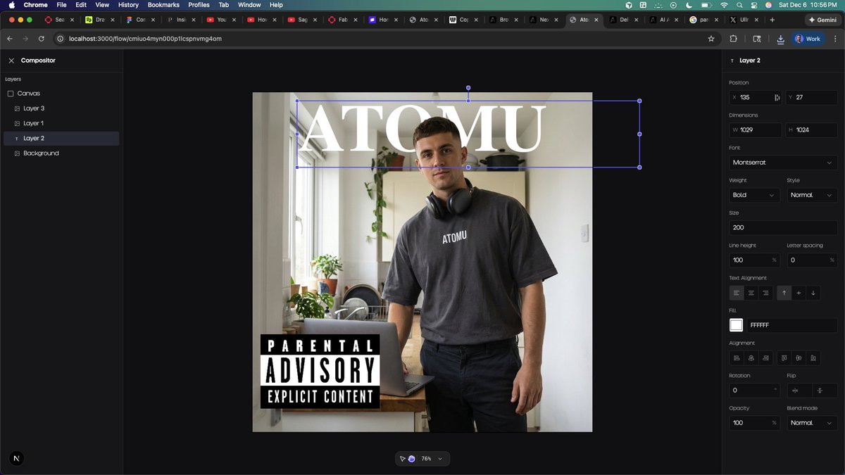 Font Change Prompt AI image template preview