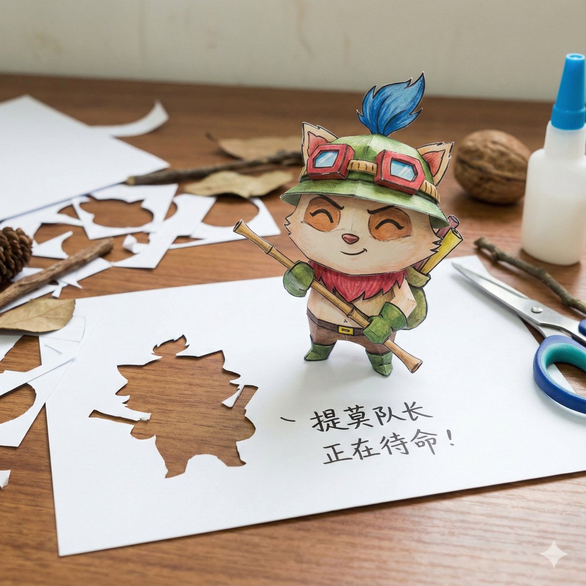 Paper Art Cutout Effect Prompt AI image template preview
