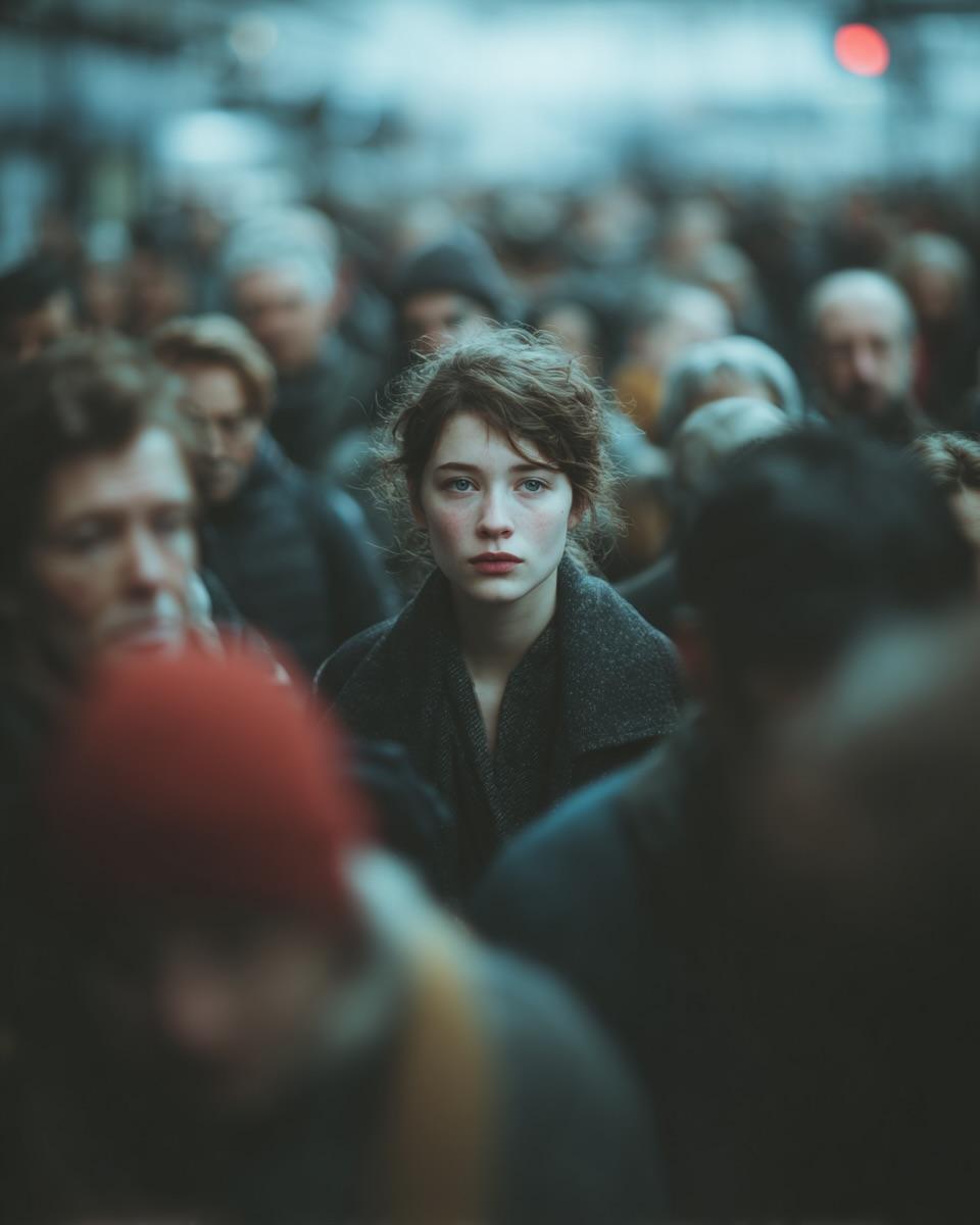 Cinematic Street Photography Caption and Visual Style AI image template preview