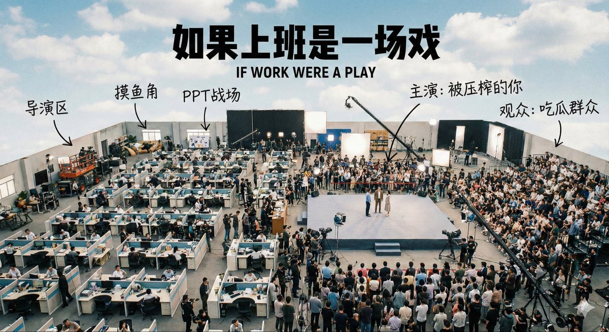 Aerial View of a Film Set AI image template preview