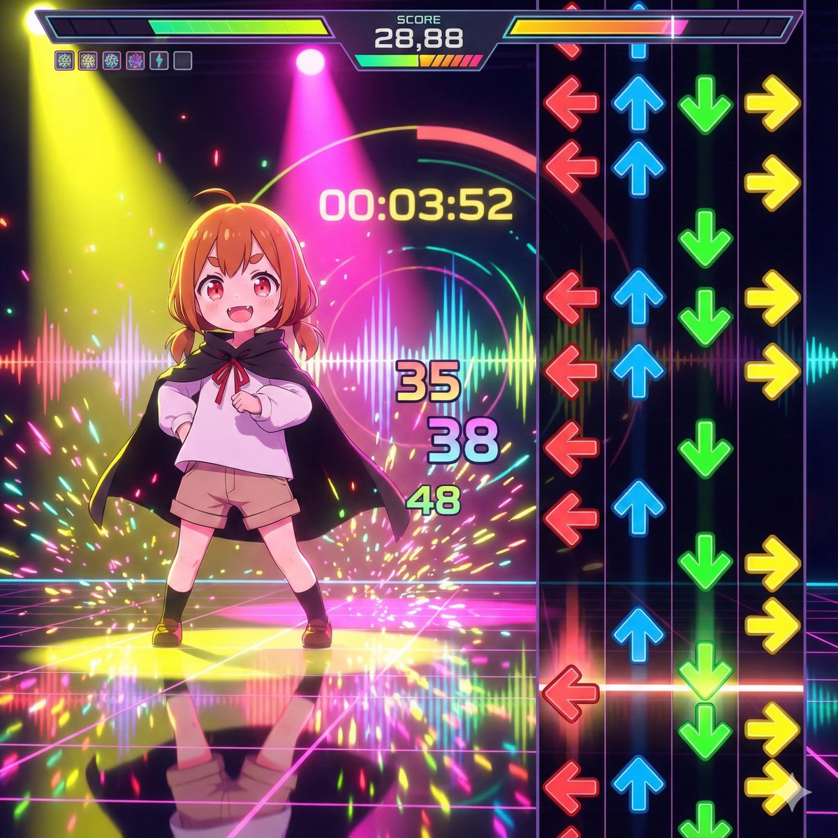 3D Dance Game Screen Prompt for Nano Banana Pro example 2