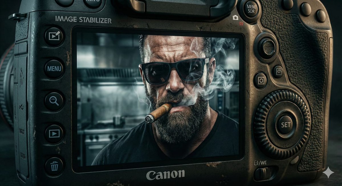 Digital Camera Screen Portrait AI image template preview