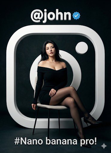 Fashion Portrait with TikTok Frame Overlay AI image template preview