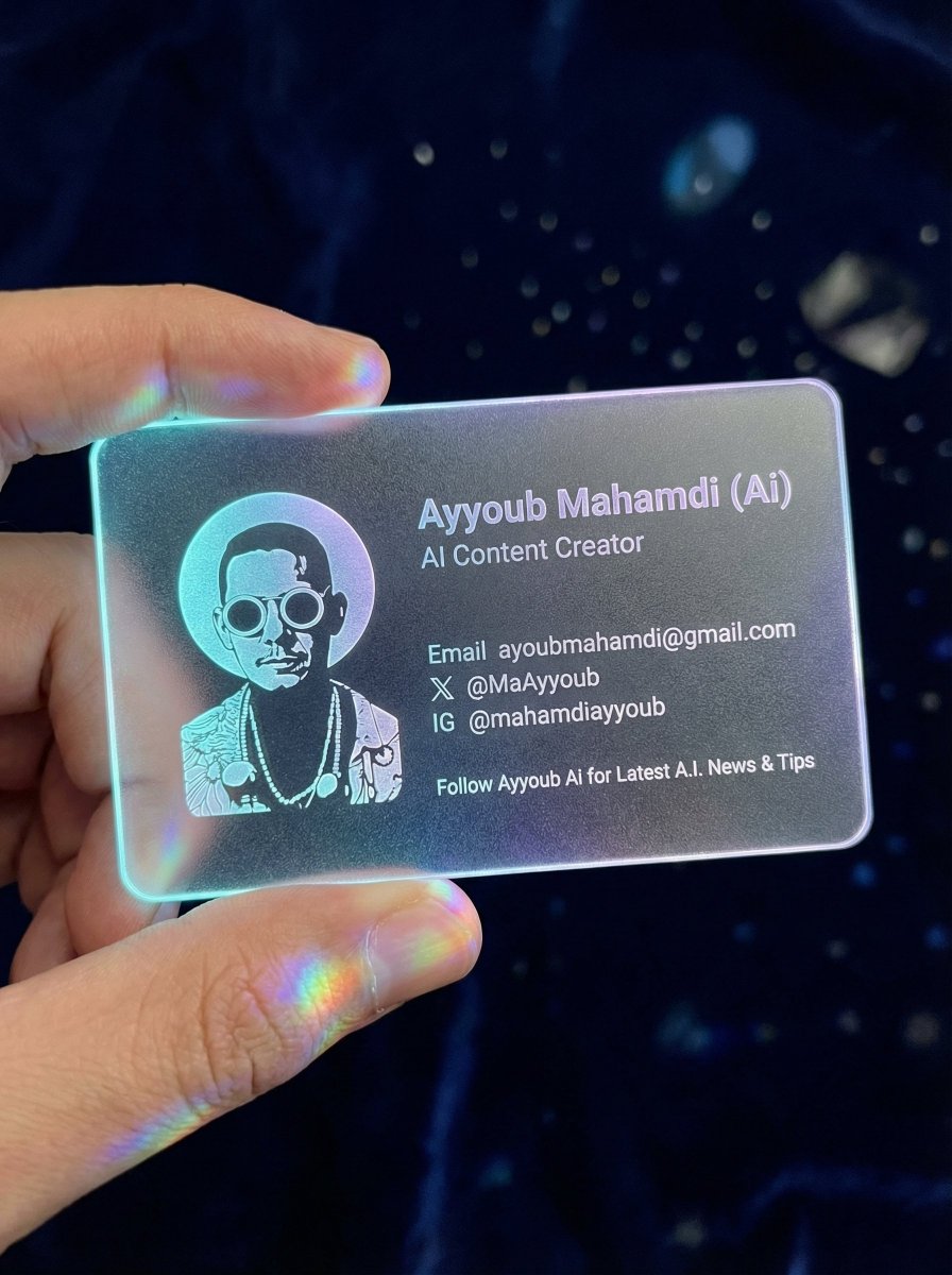 Realistic Cyber-Aesthetic Futuristic Business Card AI image template preview