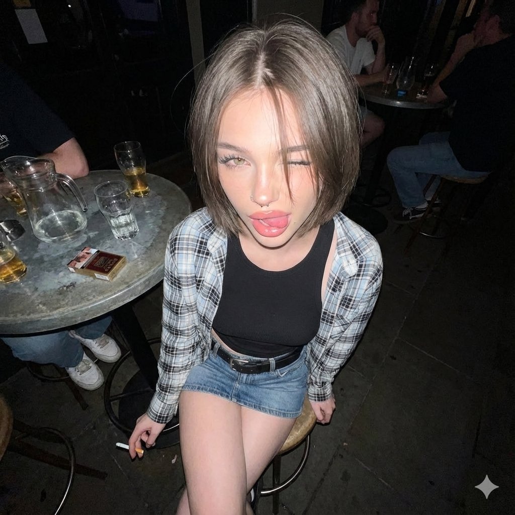 Y2K Grunge Flash Photography Portrait JSON AI image template preview