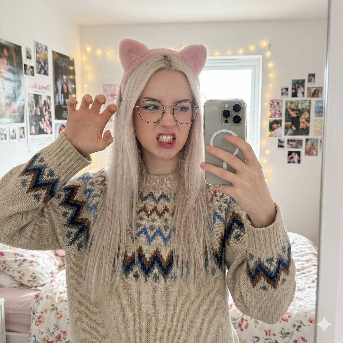 Detailed Mirror Selfie Generation Prompt AI image template preview