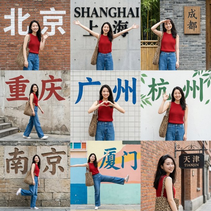 Nine-Grid Street Photography Prompt Framework AI image template preview