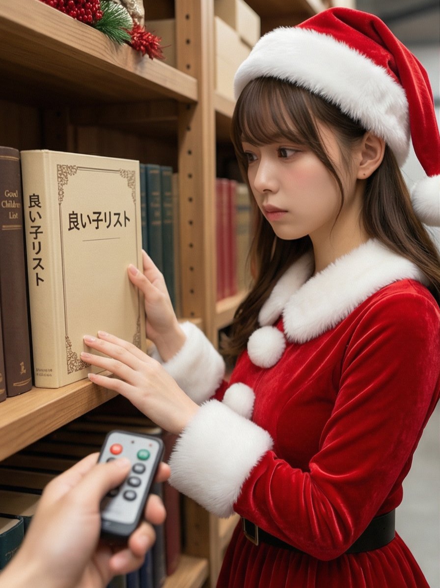 Santa's Switch Prank Multi-Angle Grid AI image template preview