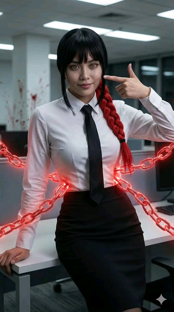 Chainsaw Man Makima Cosplay Psychological Thriller Prompt AI image template preview