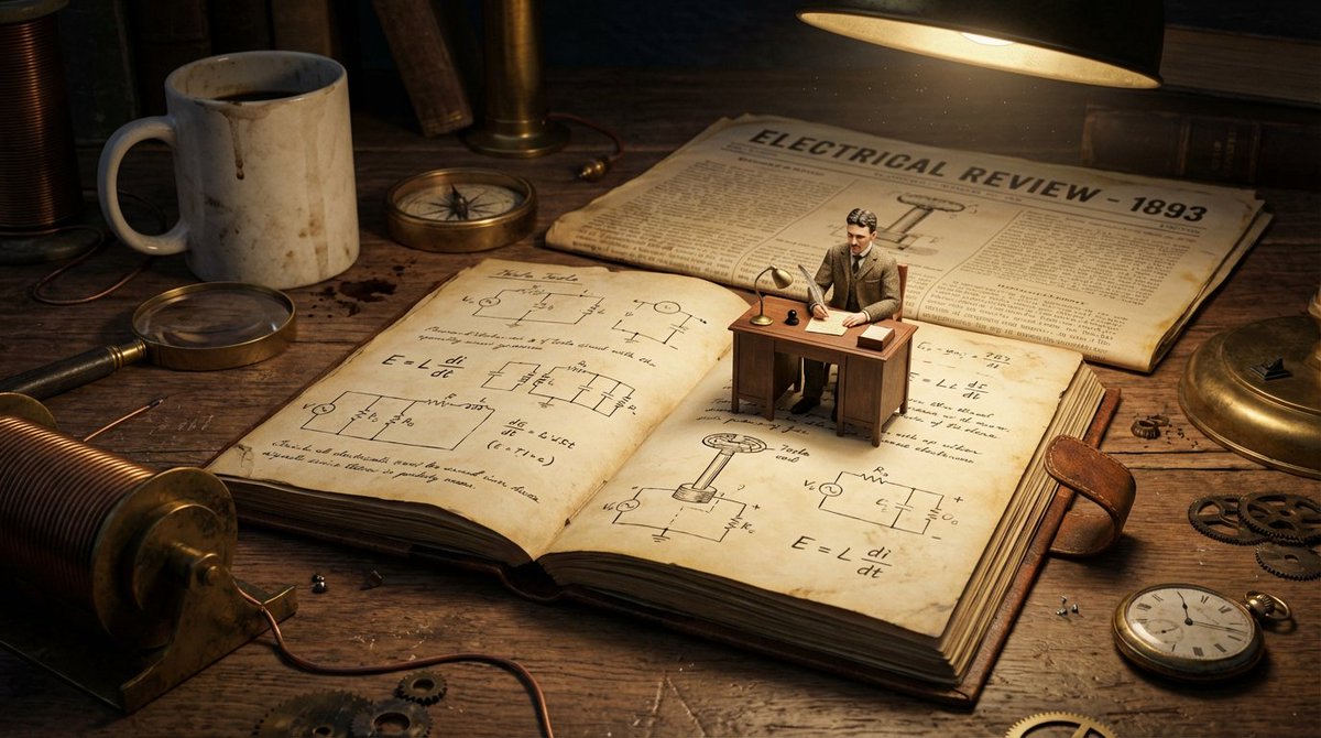 Macro Diorama of a Scientist's Historical Workspace AI image template preview