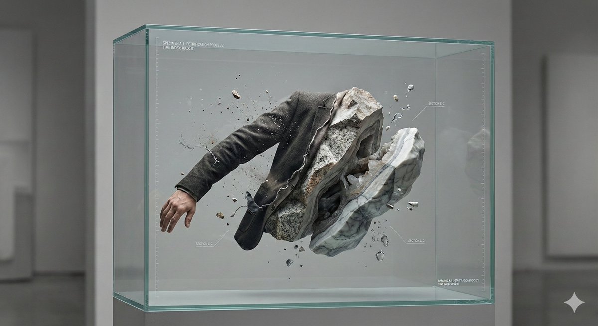 Surreal Abstract Concept Contained in a Display Case AI image template preview