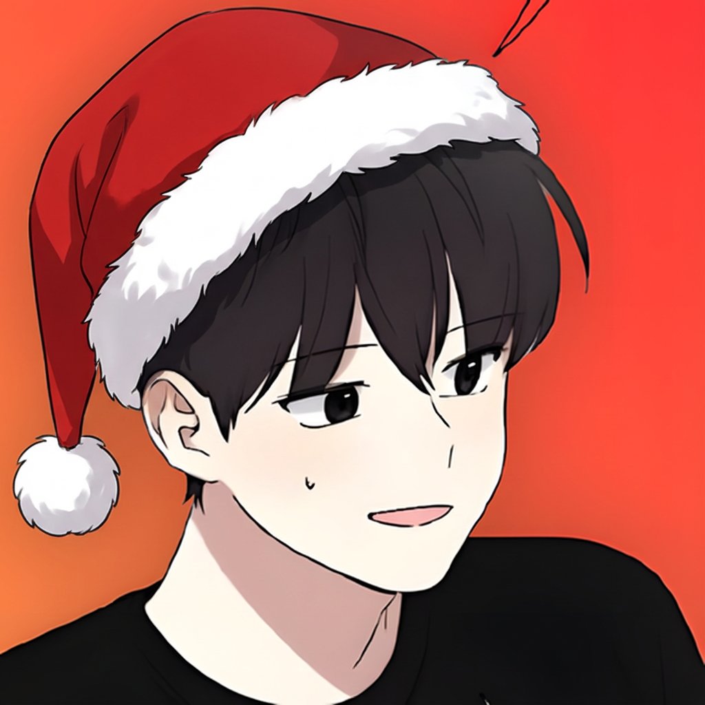 Add Santa Hat to Profile Picture (Image-to-Image) AI image template preview