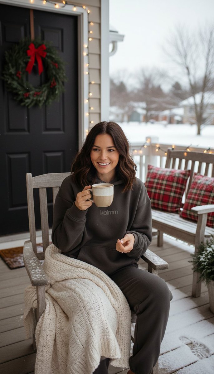 Product Review Lifestyle Shot Prompt (Winter Porch) AI image template preview
