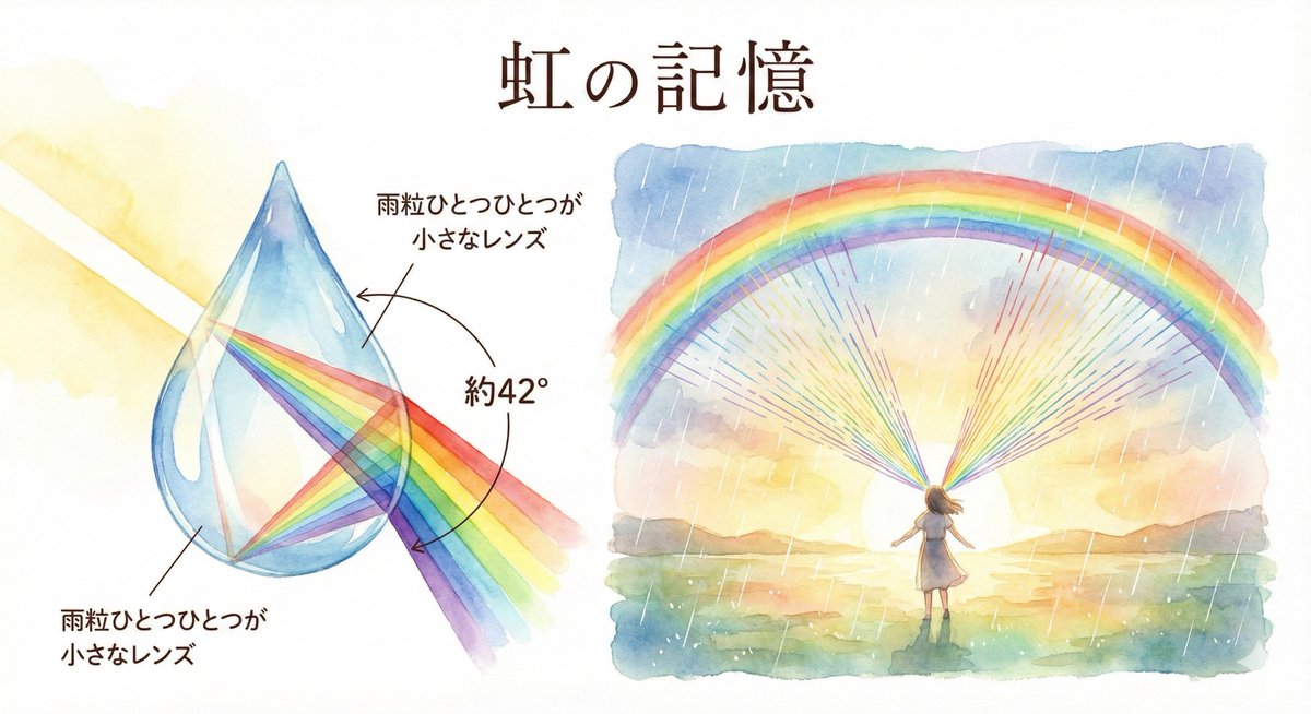 Rainbow Illustration Description AI image template preview