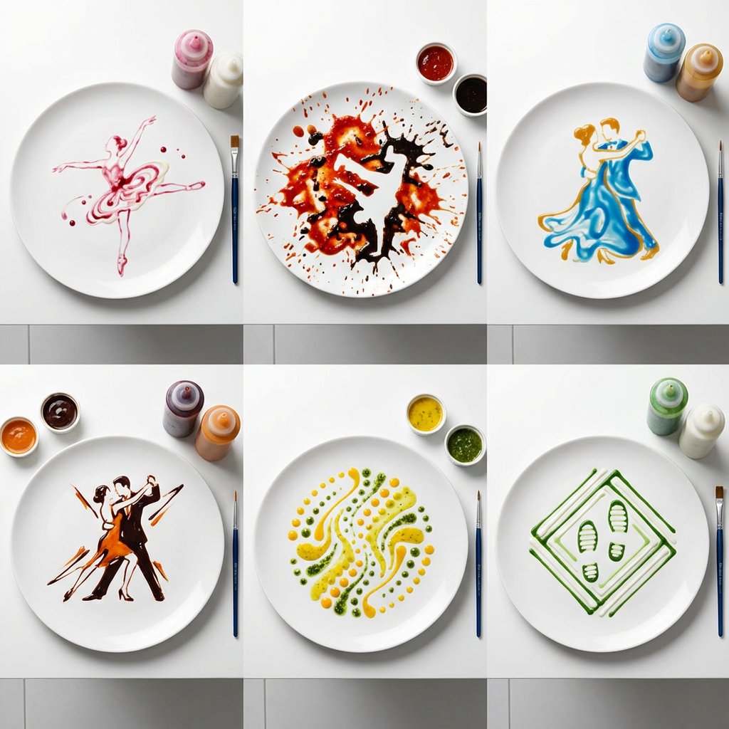 High-Speed Photography of Dance Forms in Sauce Choreography AI image template preview