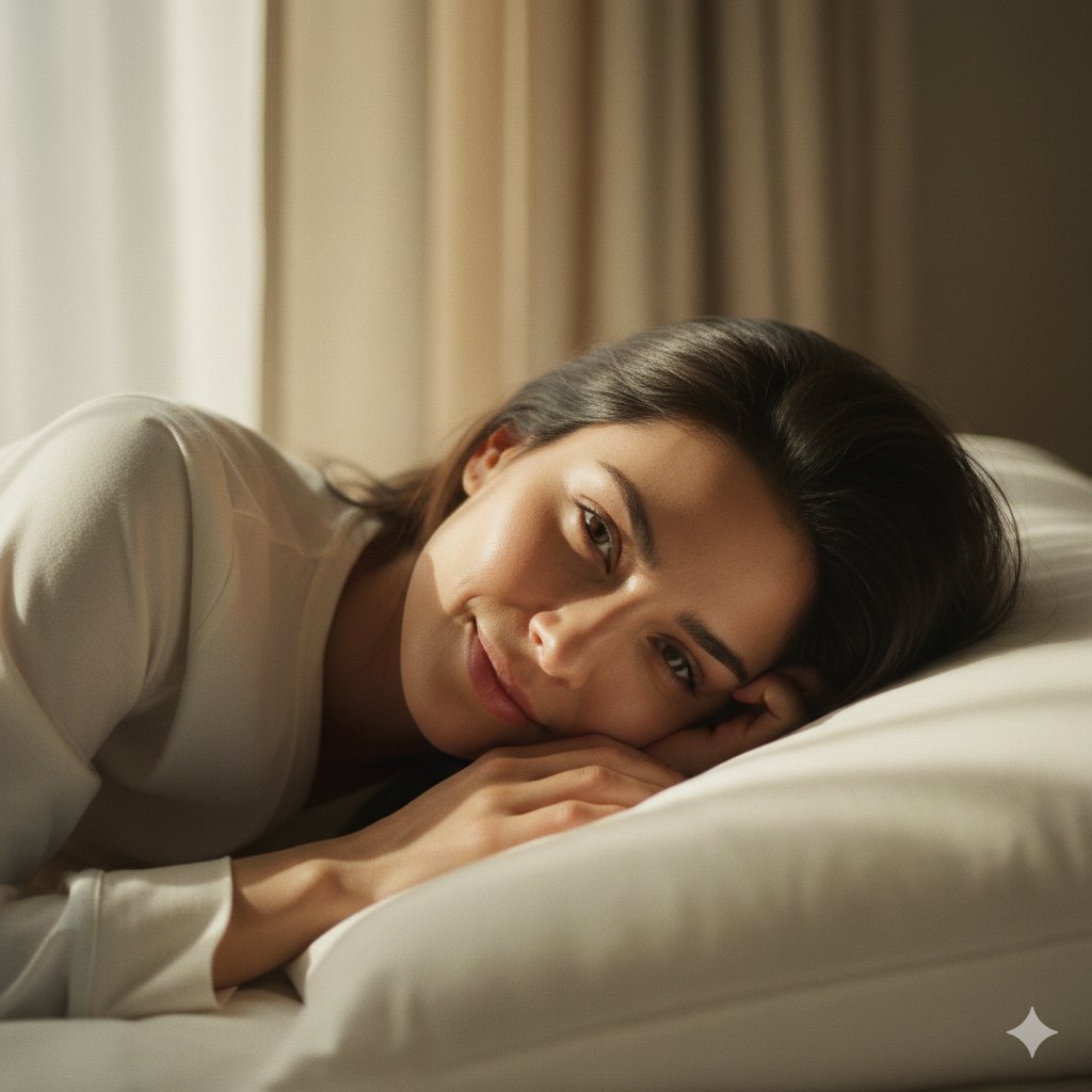 Soft Intimate Indoor Portrait with Window Light AI image template preview