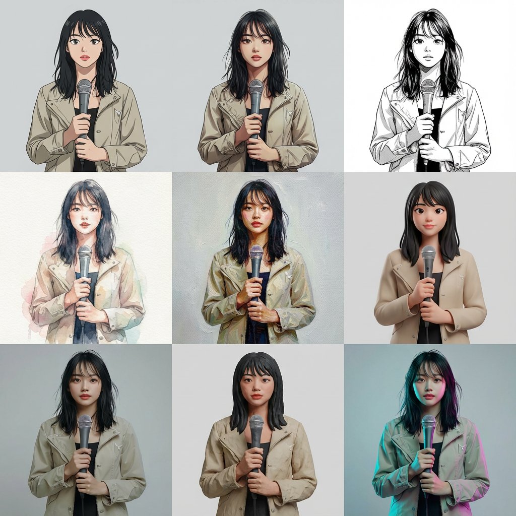 Multi-Cut Image Generation with Style Variation AI image template preview