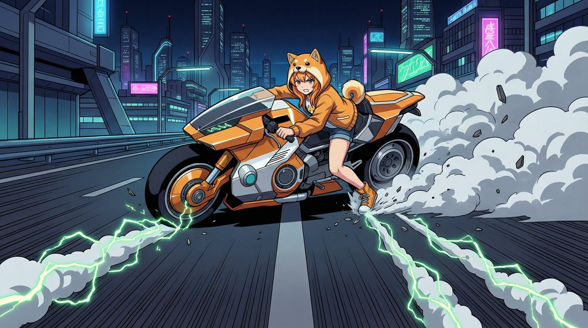 AKIRA 'Slide Brake Scene' Recreation Prompt AI image template preview