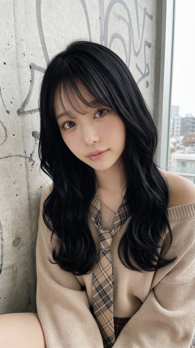 Image Editing: Change Hair Color to Black example 3