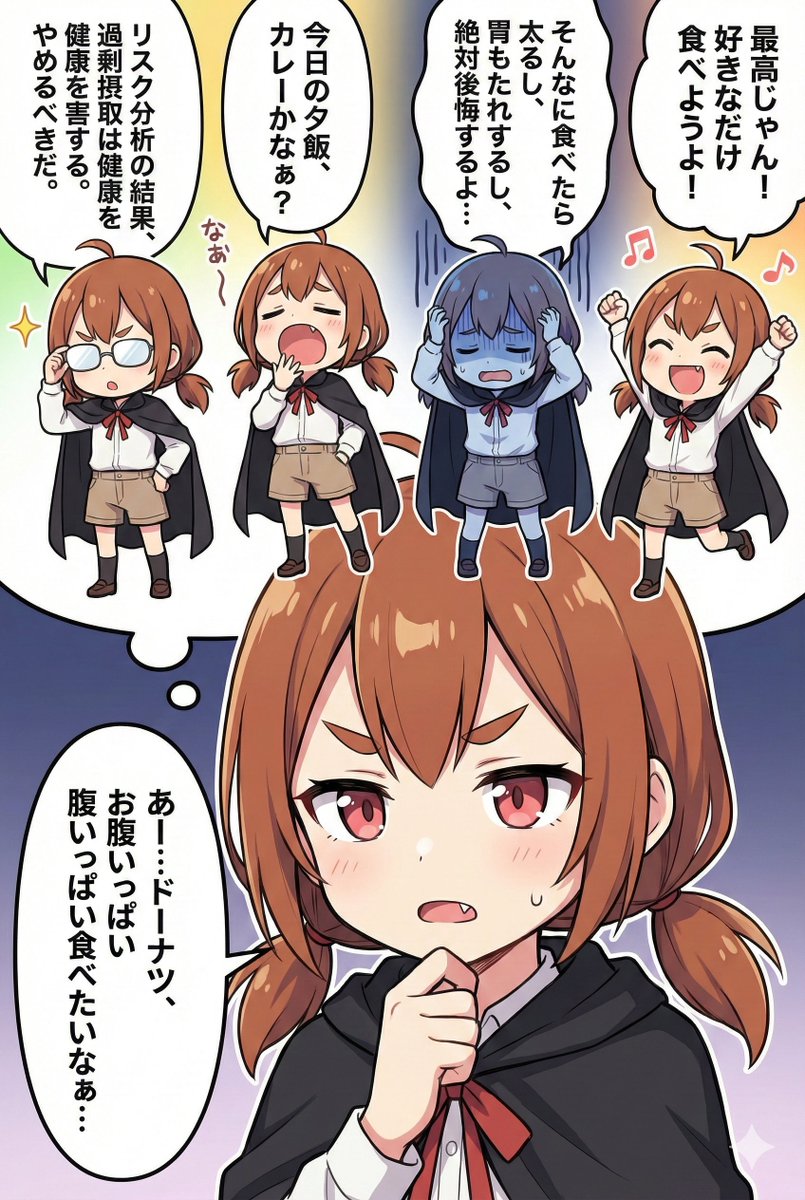 Character Inner Monologue Comic Prompt (Japanese) AI image template preview