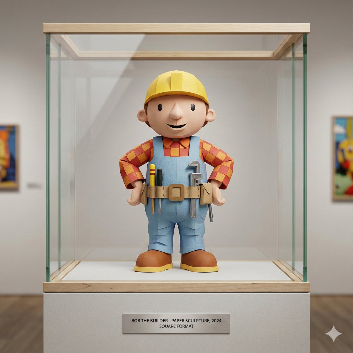 Cartoon Character Paper Sculpture Museum Display example 2