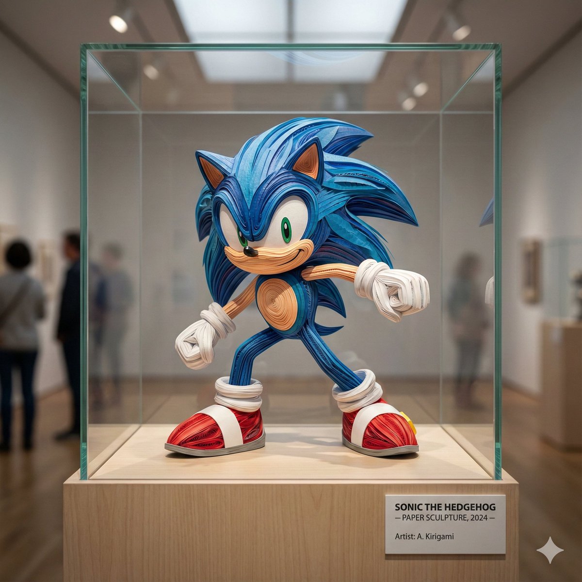 Cartoon Character Paper Sculpture Museum Display example 3
