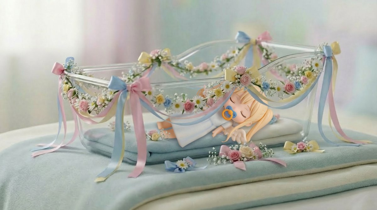 Angel in a Cradle Image Generation Prompt AI image template preview