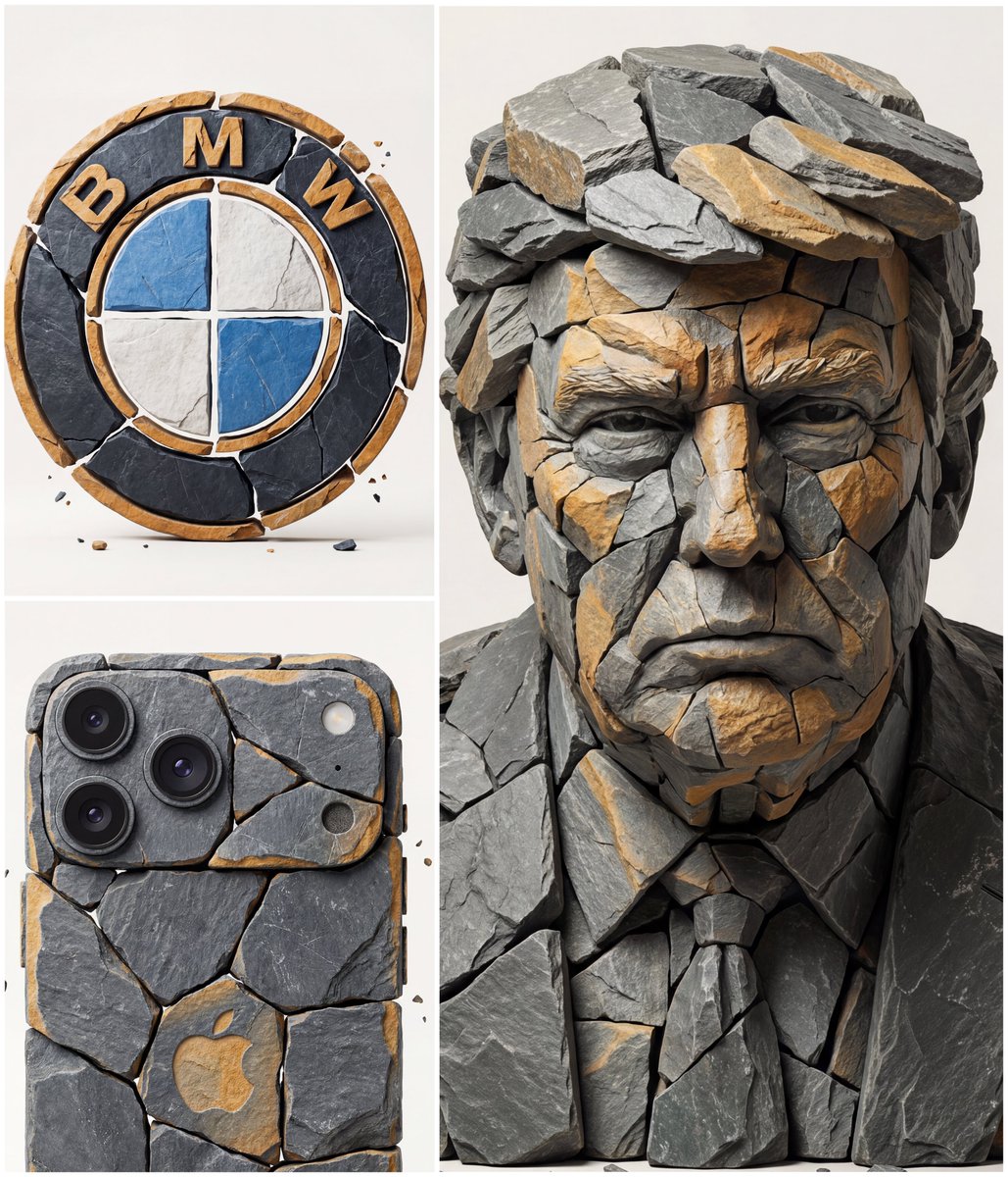 Image to Fragmented Stone Sculpture Style Transfer AI image template preview