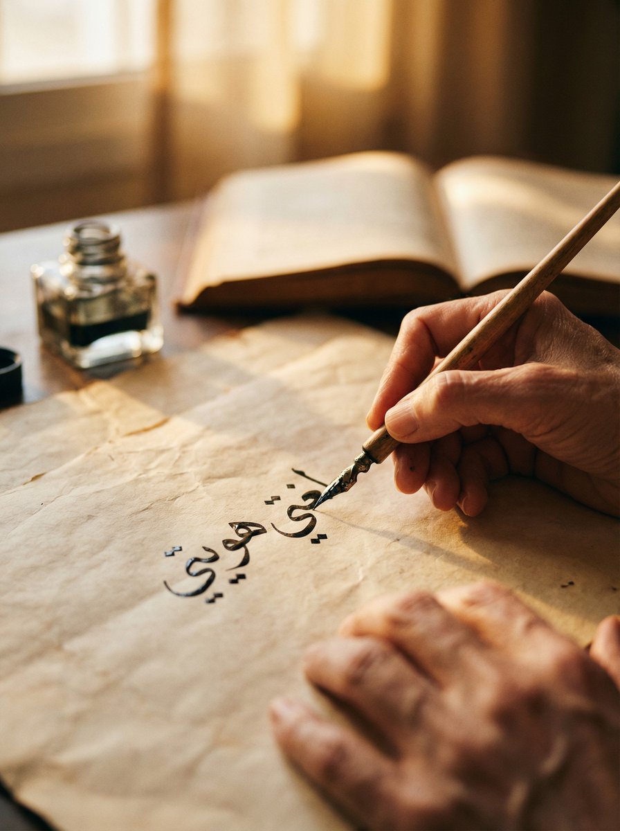 Cinematic Arabic Calligraphy Image Generation Prompt AI image template preview