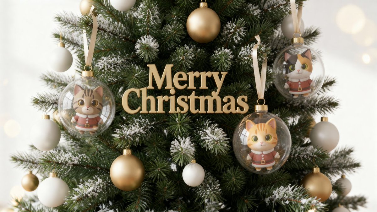 Christmas Ornament Chibi Character Transformation AI image template preview