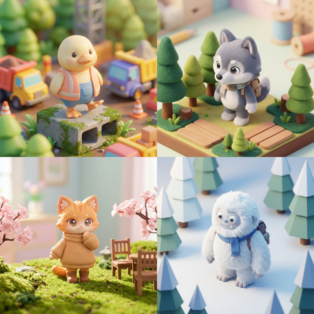 Isometric Kawaii Hero Generator AI image template preview