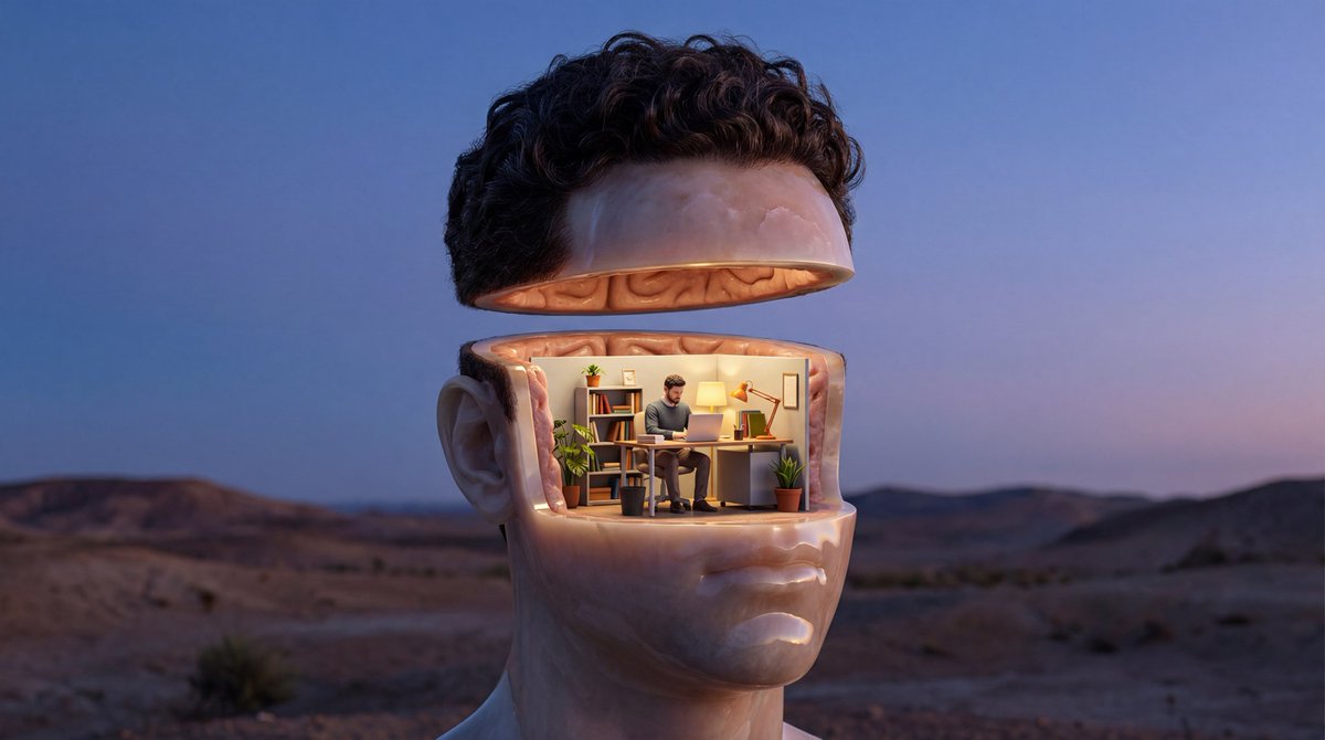 Surreal Symbolic Head Prompt AI image template preview