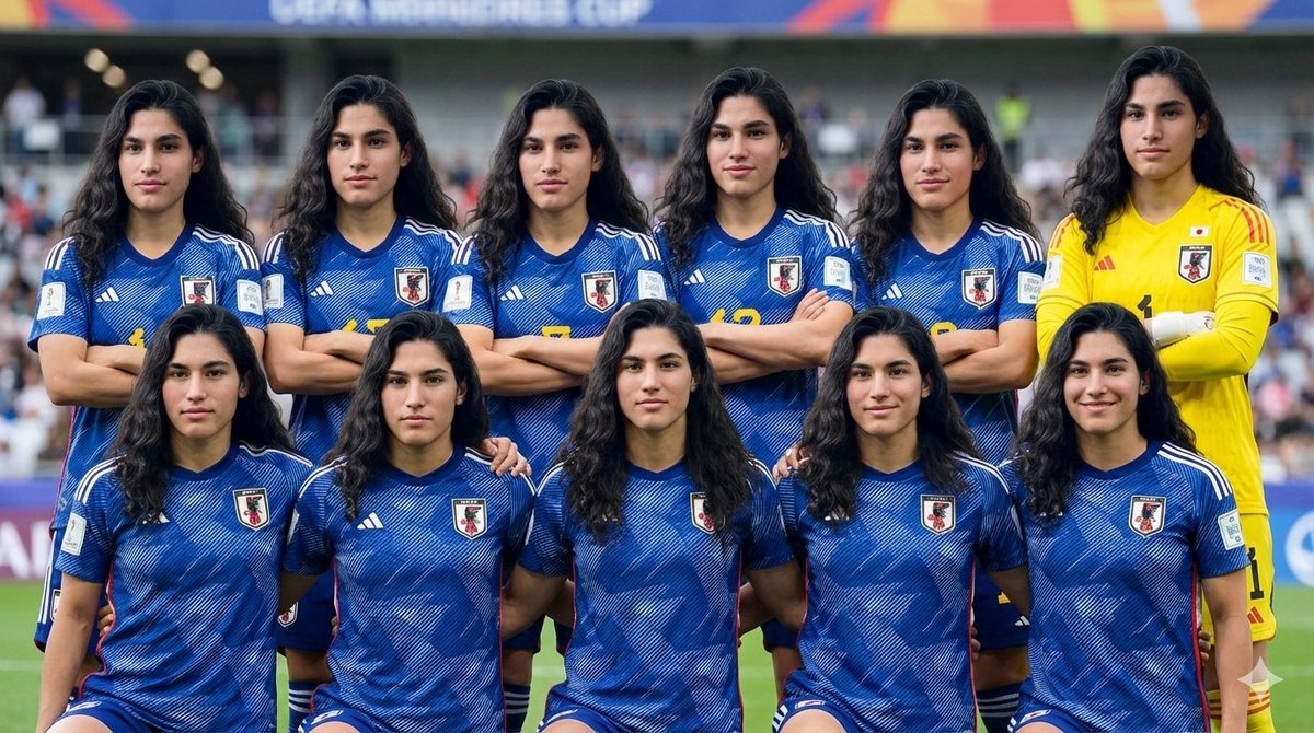 Character as Japan Soccer Representative AI image template preview