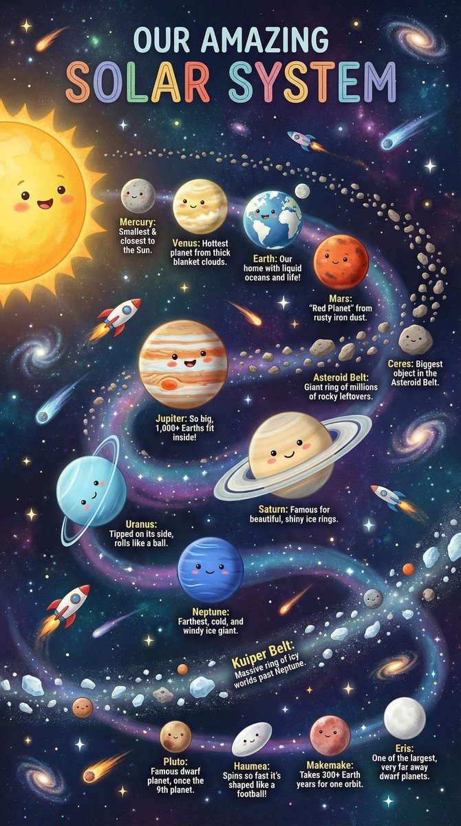 Educational Chart Generation Prompt (Solar System) AI image template preview