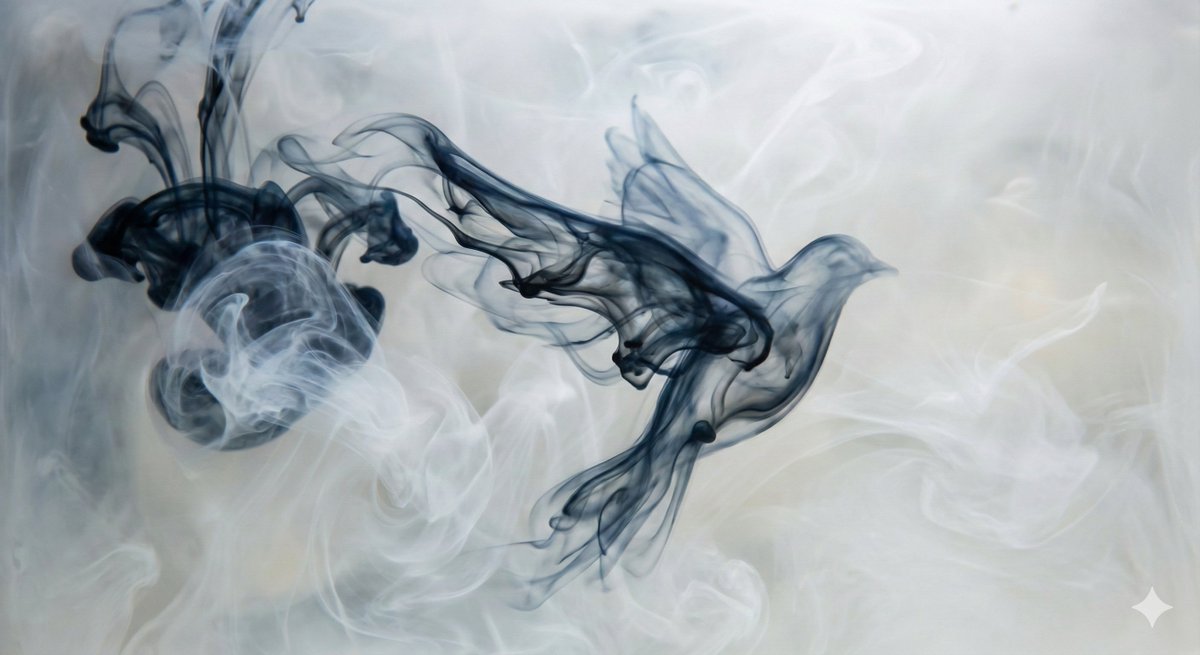 Abstract Subject Emerging from Ink and Water AI image template preview