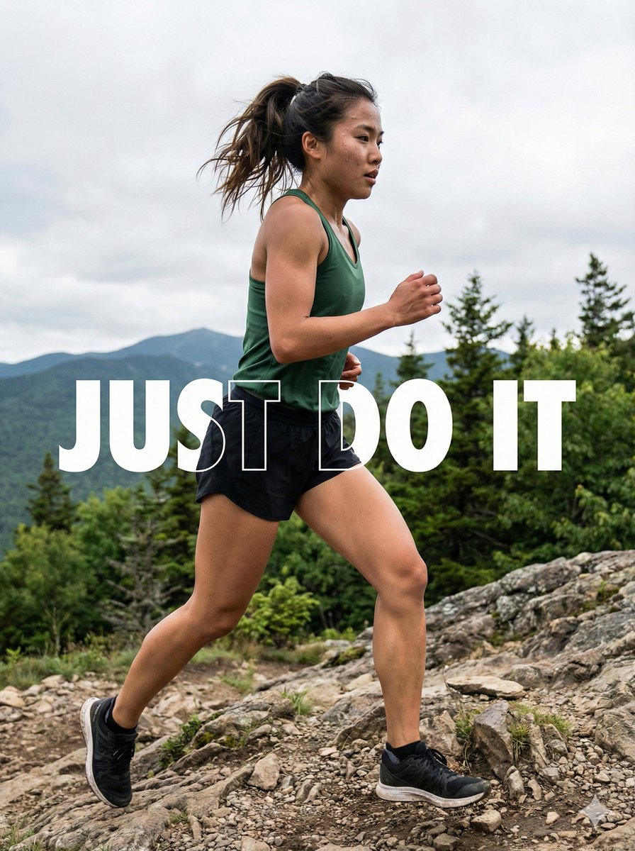 Motivational Trail Running Action Shot Prompt AI image template preview