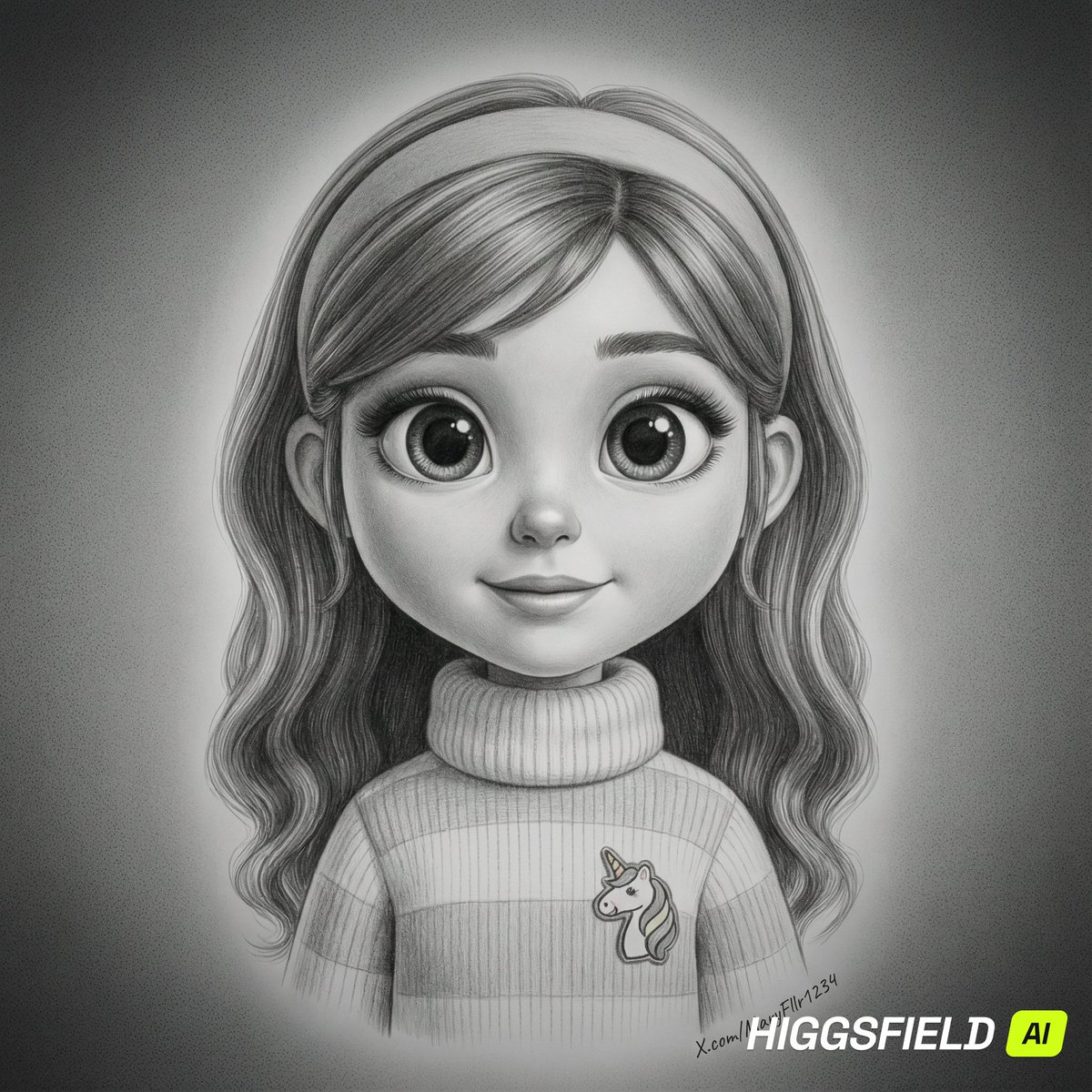 Hyper-Realistic Pencil Sketch Portrait Prompt AI image template preview