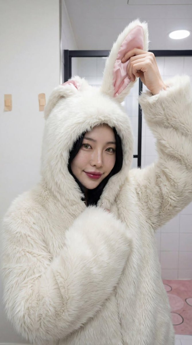 High-Contrast Portrait with Direct Flash and Faux Fur example 2