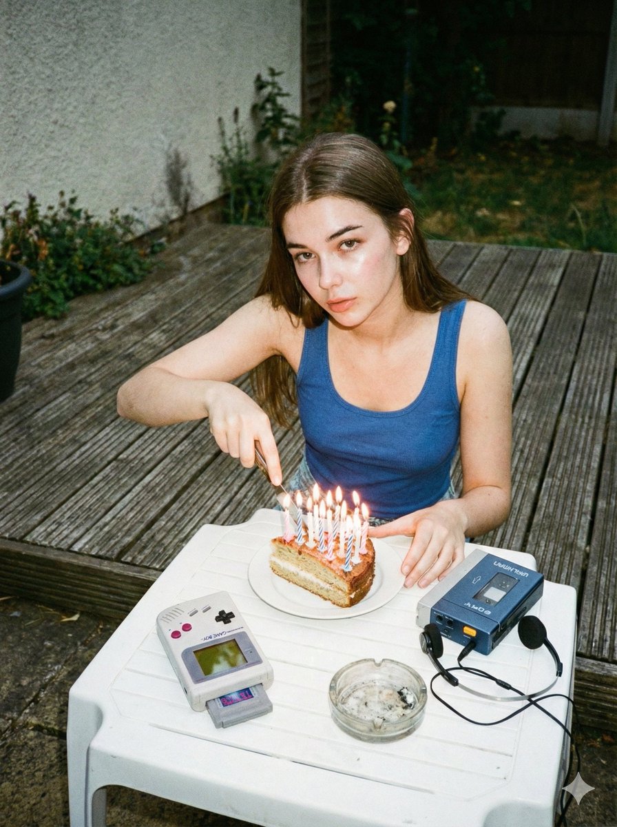 1980s Disposable Camera Birthday Portrait with Identity Lock example 2