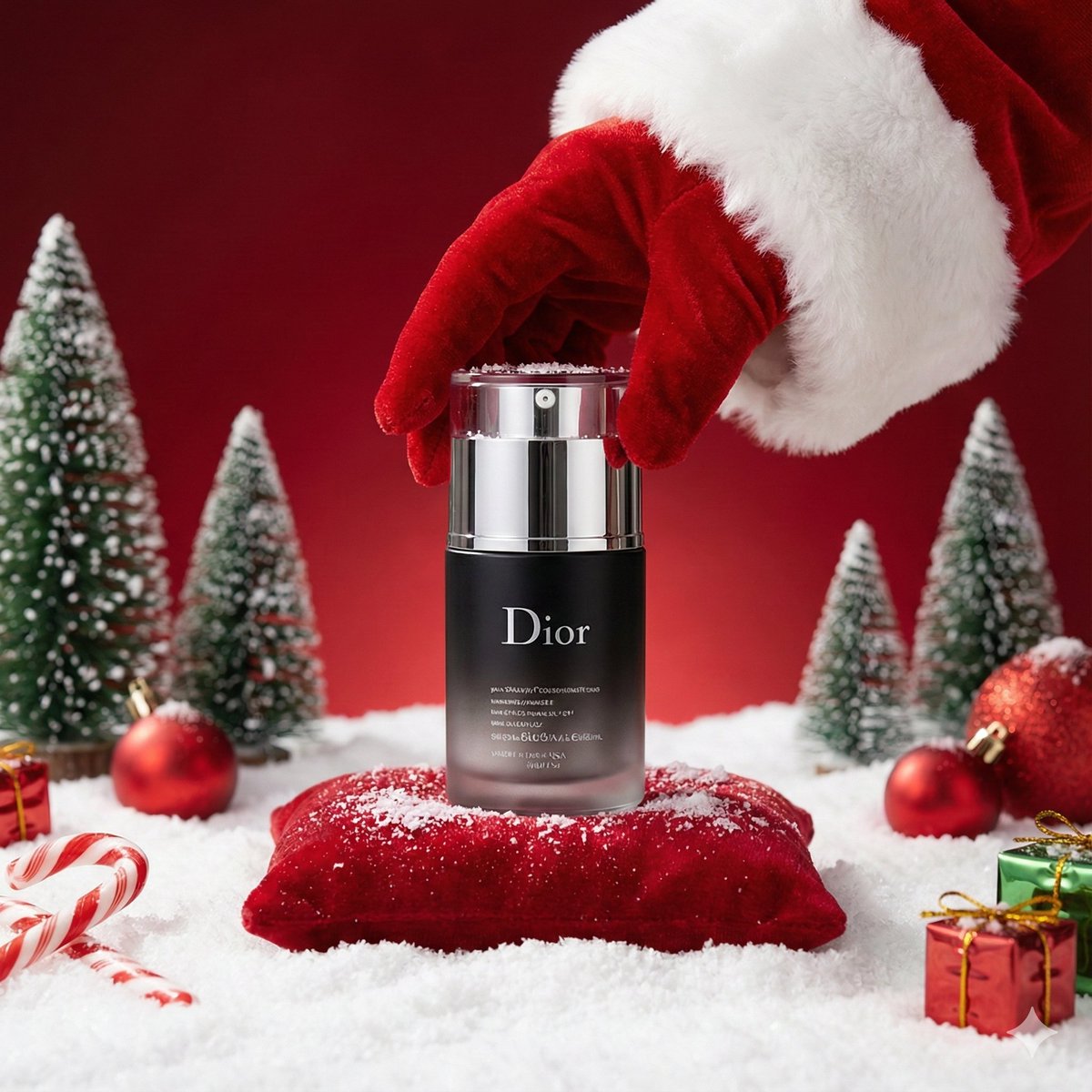 Luxury Christmas Product Photoshoot AI image template preview